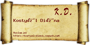 Kostyál Diána névjegykártya